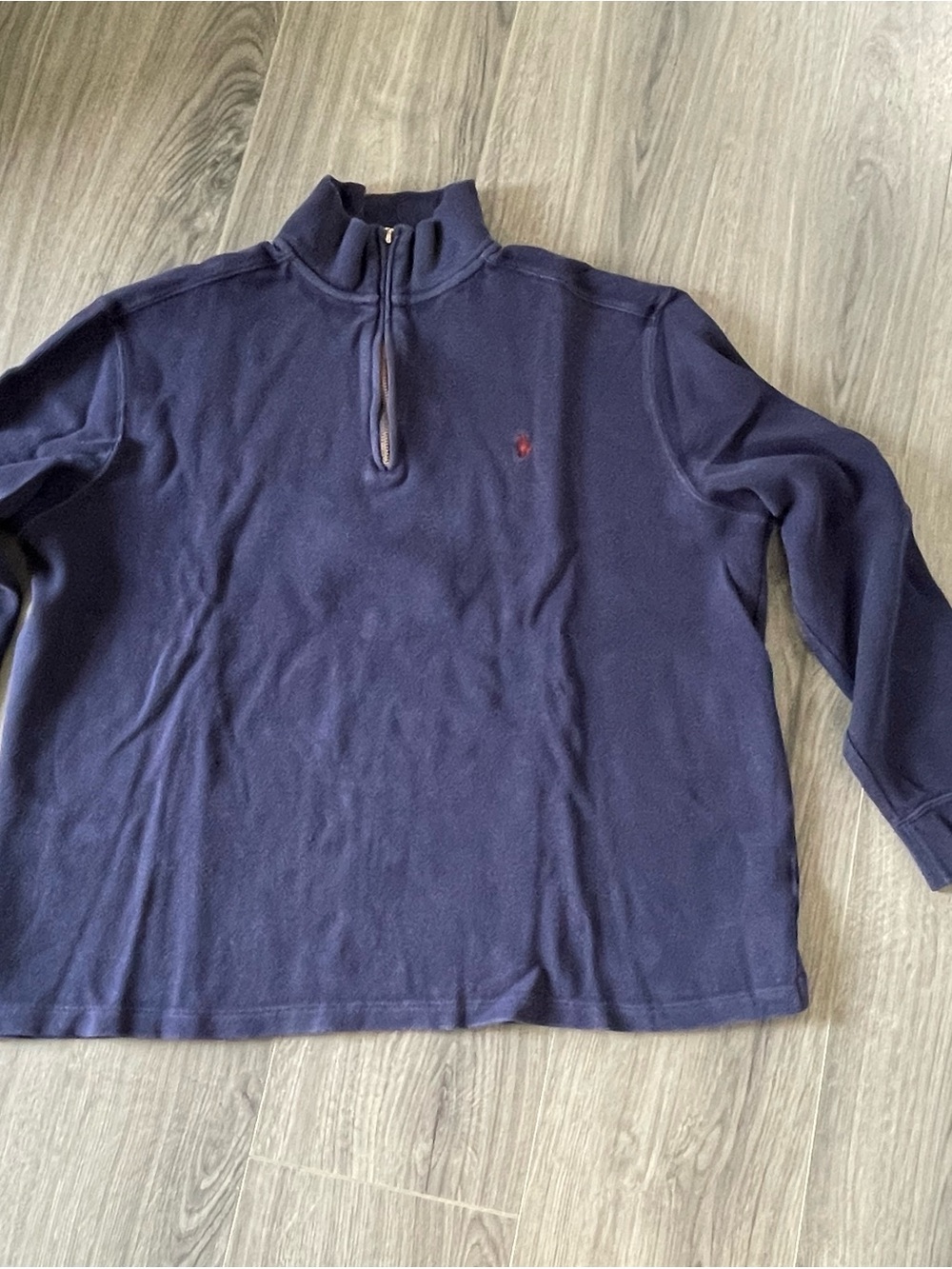 Polo Ralph Lauren Blue Quarter Zip Sweater Men’s Size Extra Large XL 1/4 Zip